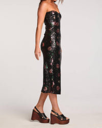 saltwater LUXE OAKLIE MIDI DRESS in multi - women's dress - detail view