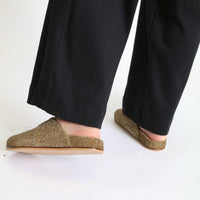 INTENTIONALLY BLANK Women's Agatha Brushed Suede Slip On Mules in khaki - women's shoe - view 6