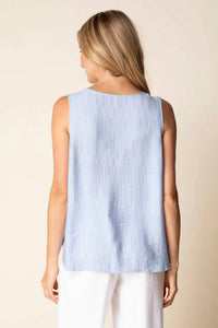 Habitat - Whisper Jacquard Button Tank