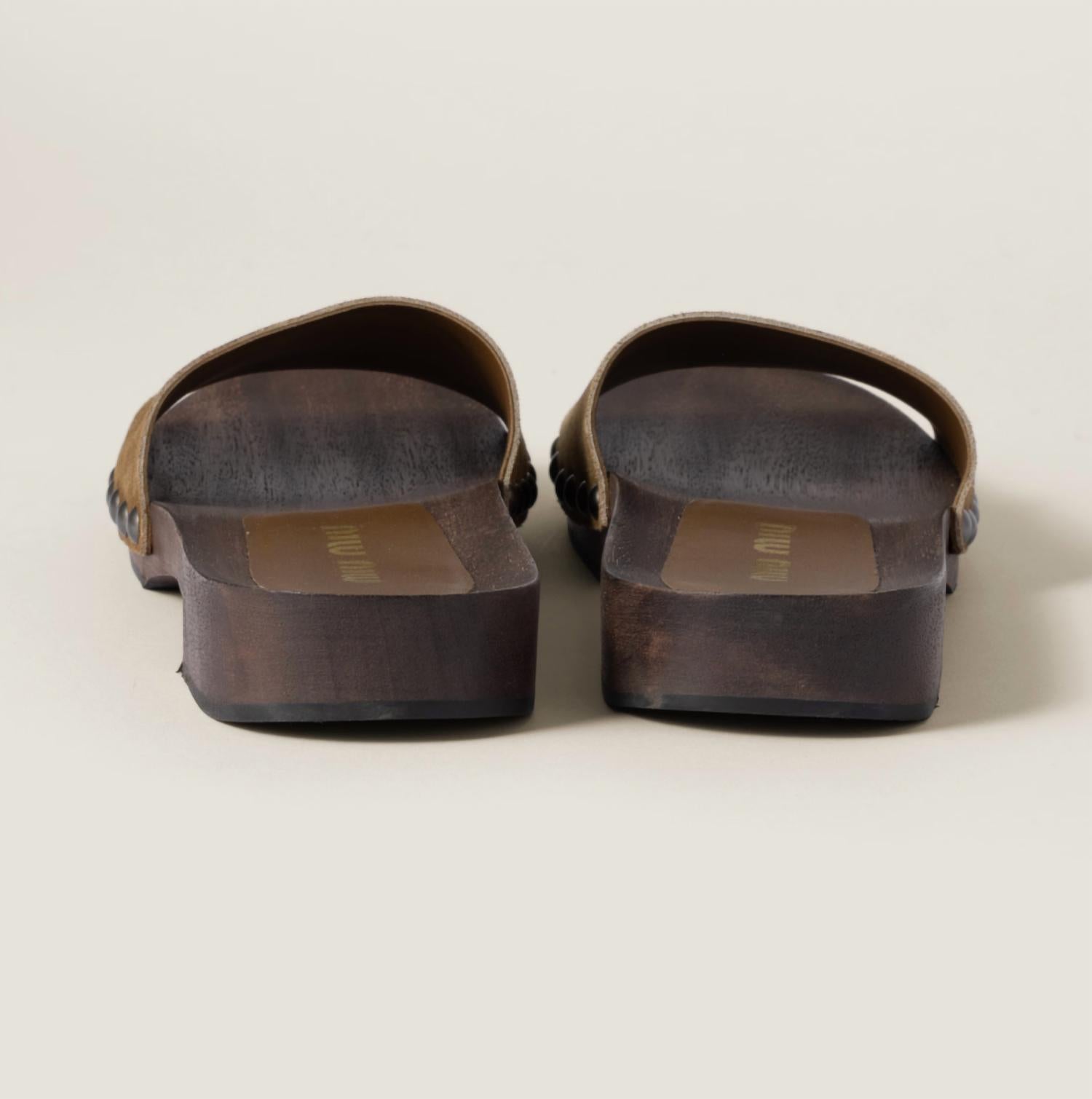 Miu Miu - Calzature Donna Faded Suede Clogs
