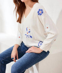 Tribal - Intarsia V-neck Sweater