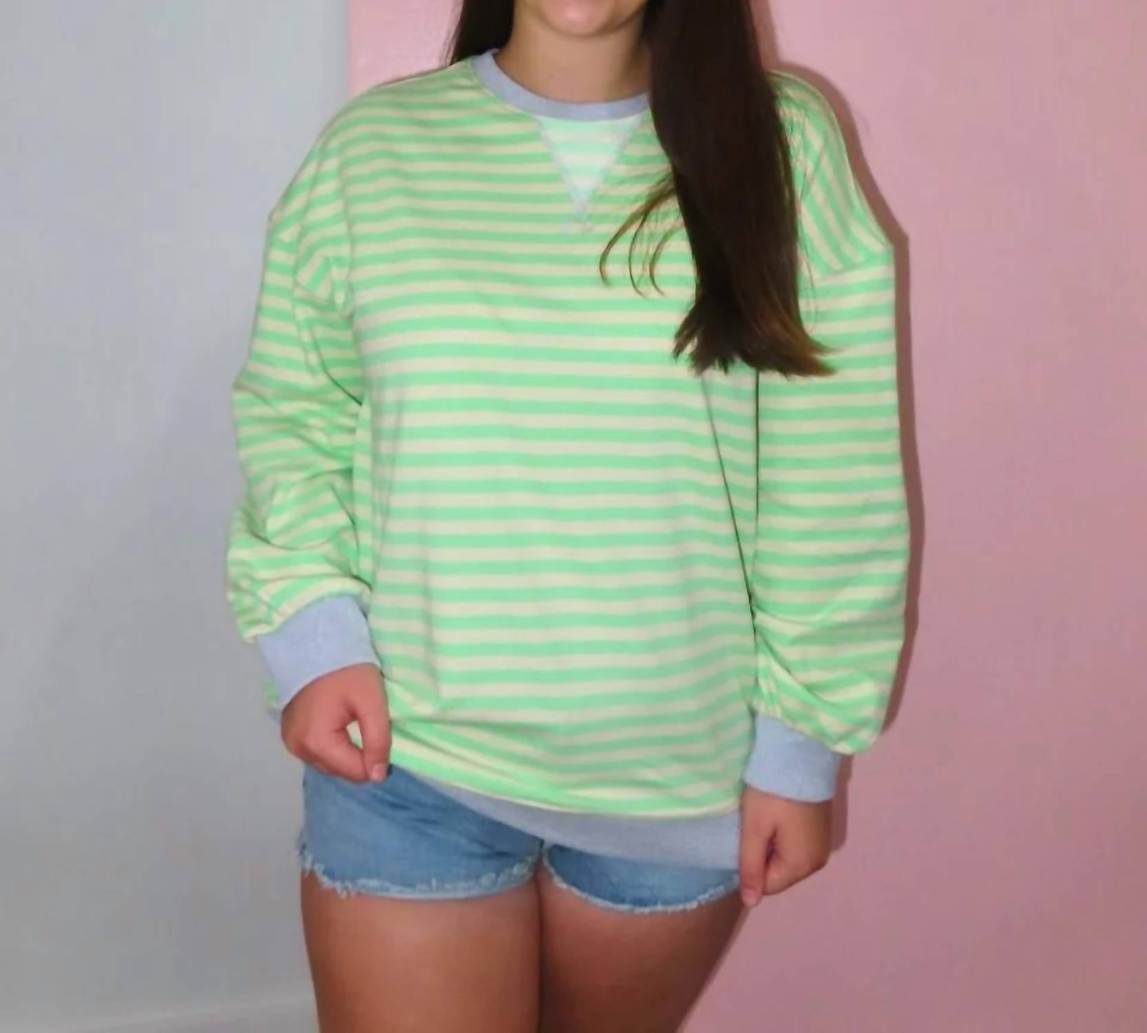 Sewn And Seen - Abby Striped Sweatshirt