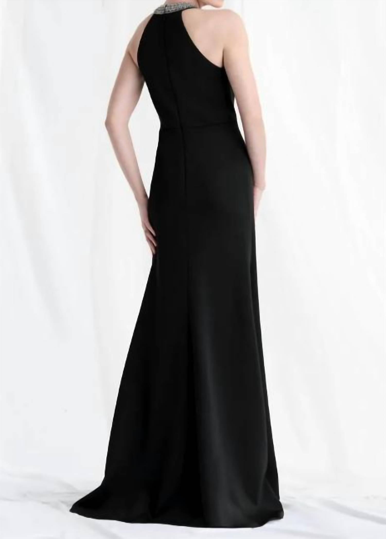 MGNY Evening Dress in black - women's dress - detail view