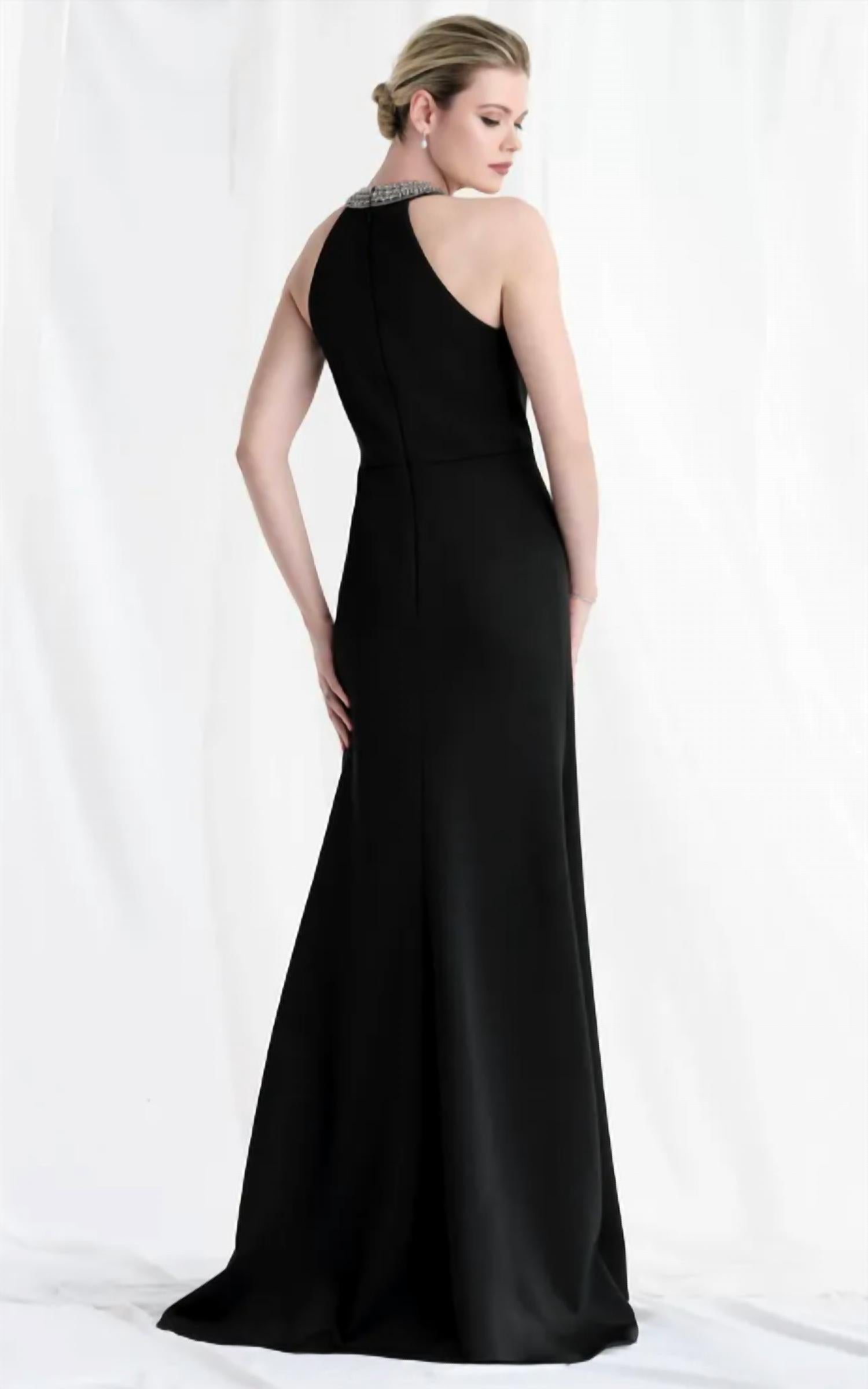 MGNY Evening Dress in black - women's dress - alternate view