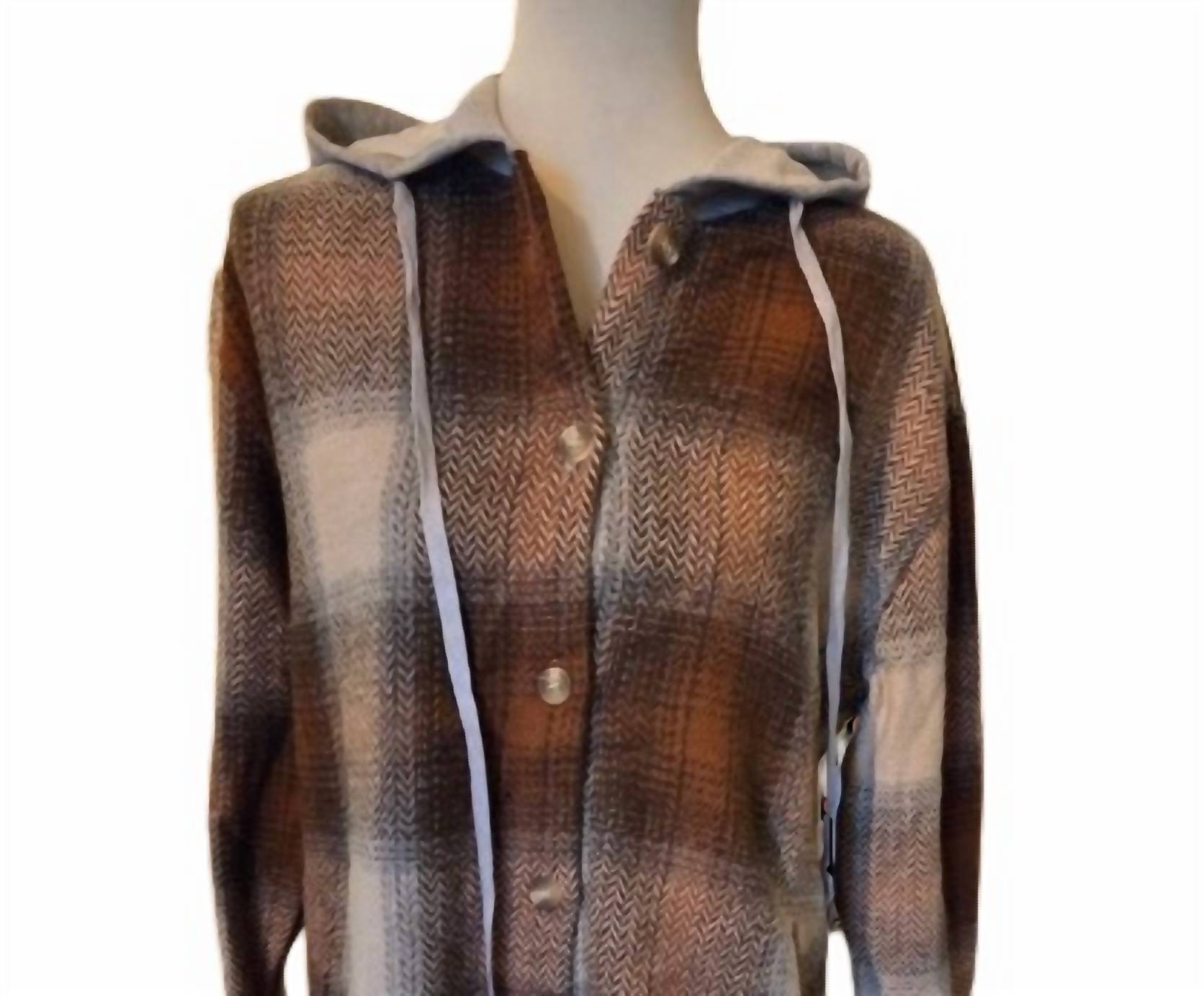 Papillon - Women's Hooded Button Up Shirt