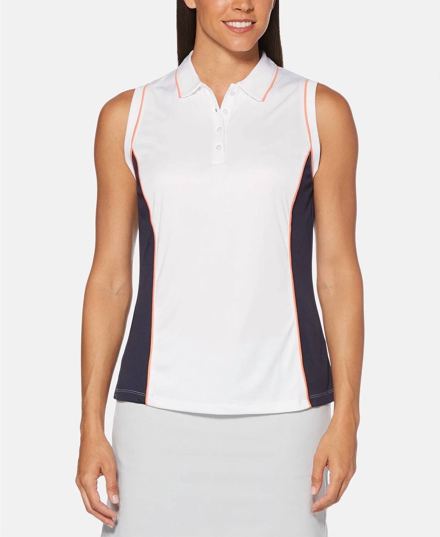 Pga Tour - Colorblocked Sleeveless Golf Polo