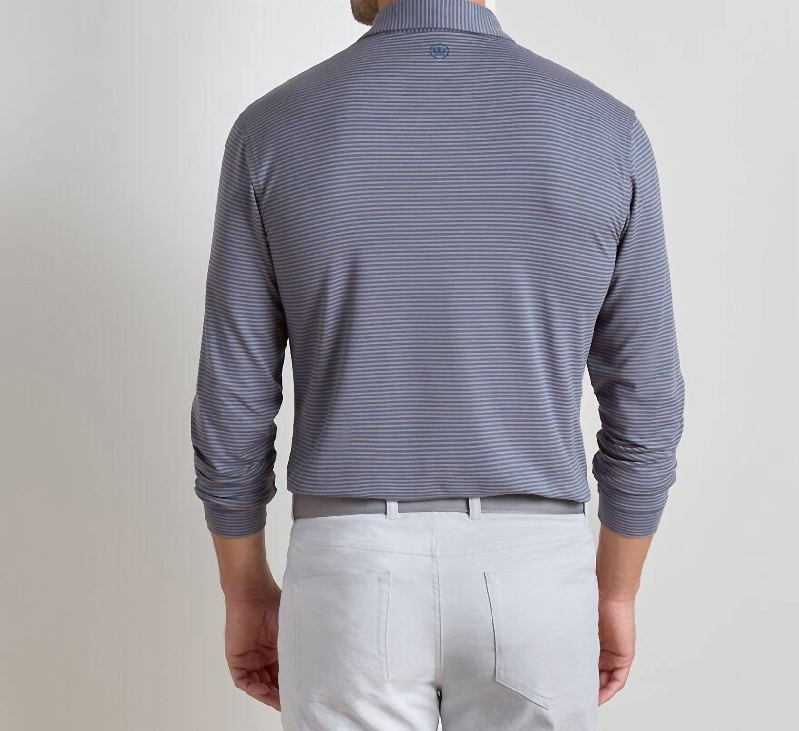 Peter Millar - Lyons Stripe Performance Jersey Long-sleeve Polo