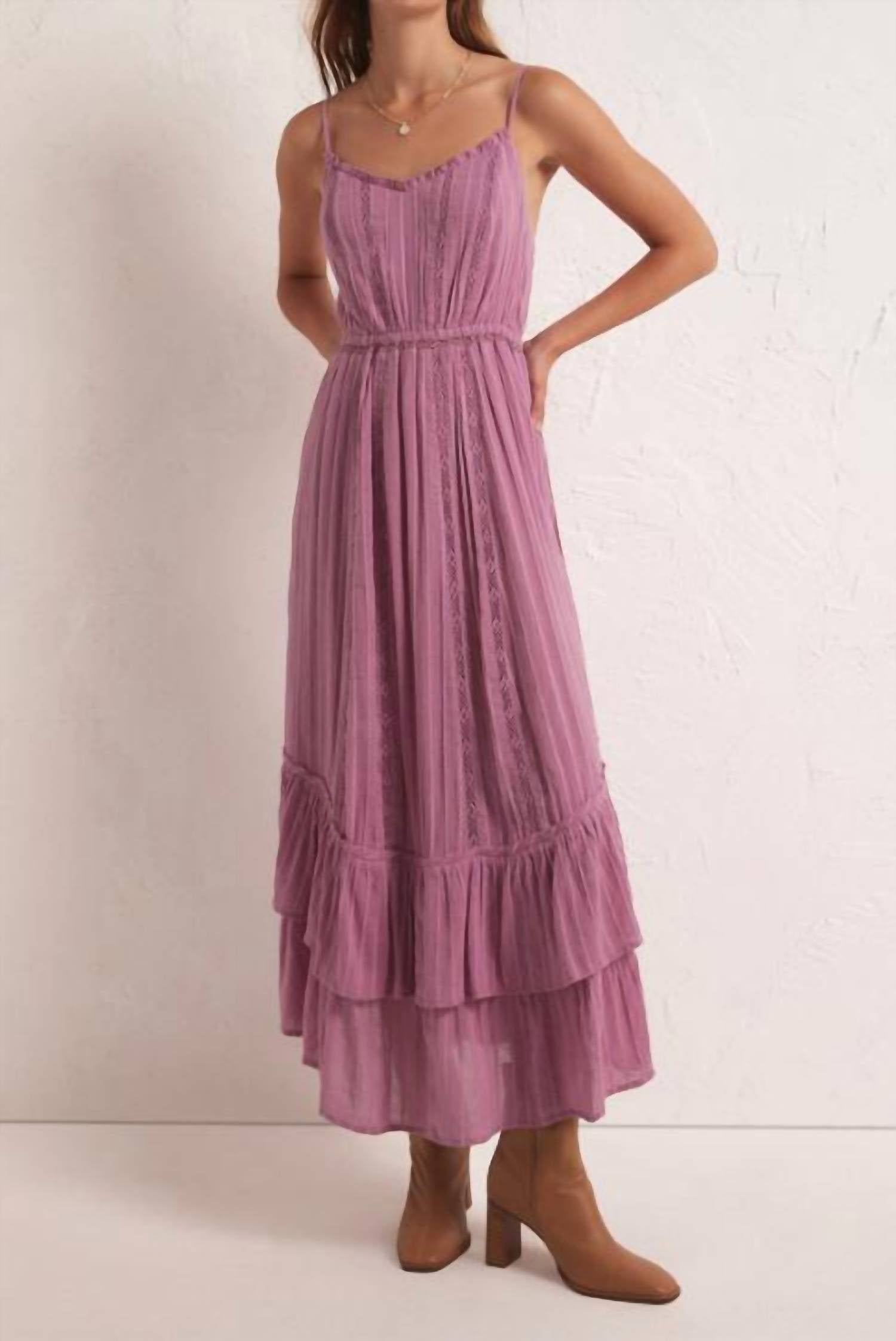 Z Supply Women's Rose Maxi Dress in dusty orchid - women's dress