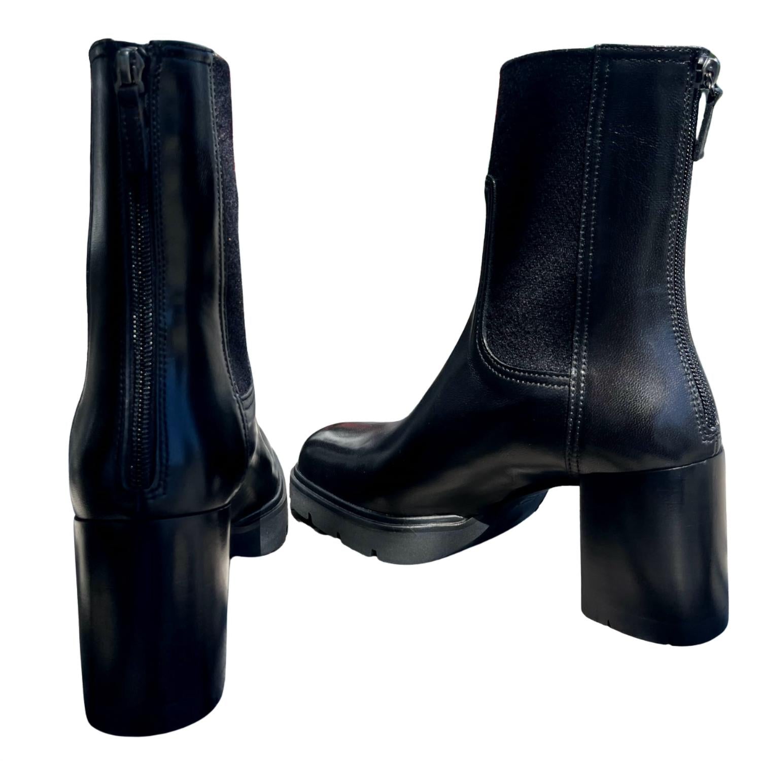 Homers Susan Heeled Boots in supreme black - women's shoe - detail view
