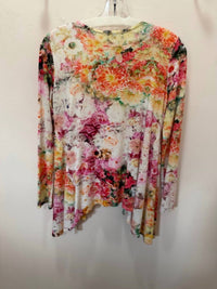 Cheryl Nash - Women's Floral Open Front Knit Cardigan