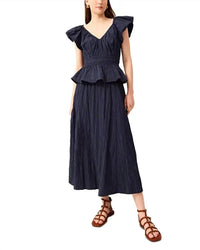 Marie Oliver Women's Lydia Top in naval - women's blouse