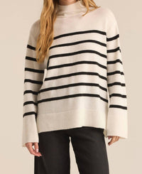 Z Supply - FIN STRIPE TURTLENECK SWEATER