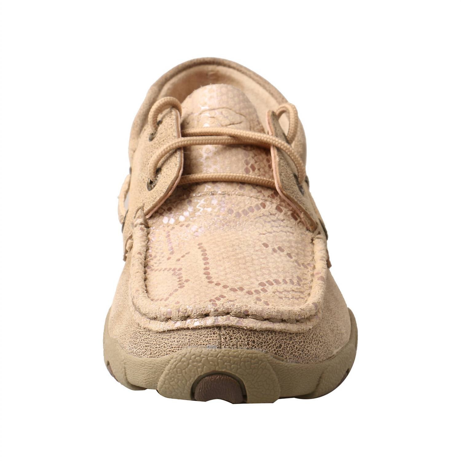 TWISTED X Women's Driving Moccasin in dusty tan - women's shoe - view 4