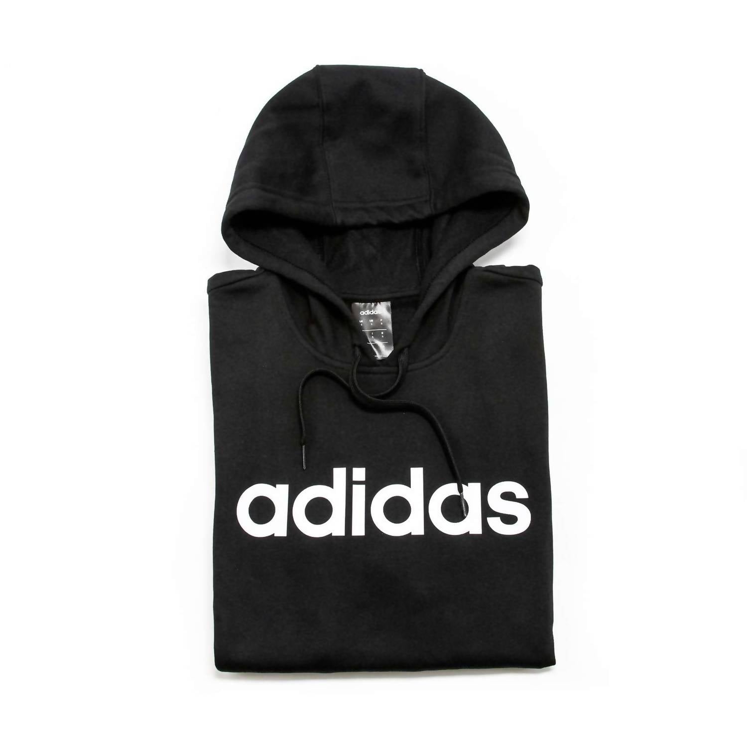 adidas Men's Lin Pullover Hoodie in black - men's shirt - detail view