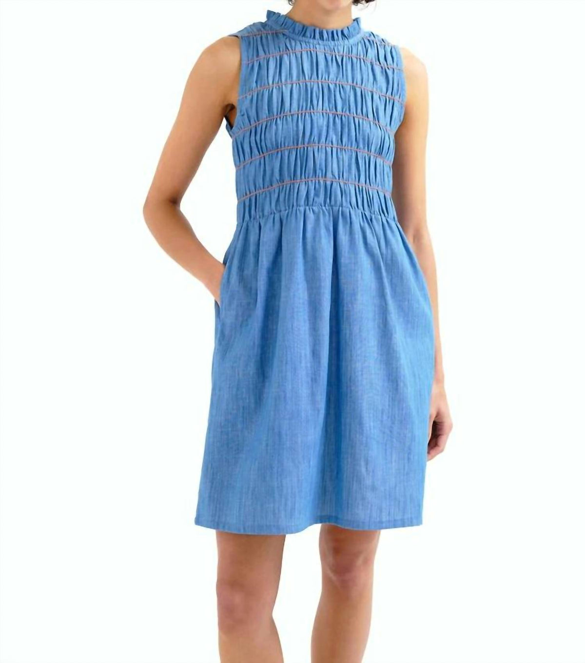 Compania Fantastica - Chambray Short Dress