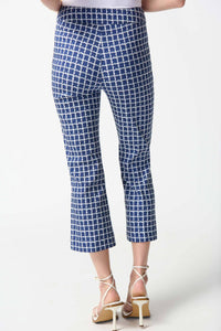 Joseph Ribkoff - Windowpane Print Cropped Pants