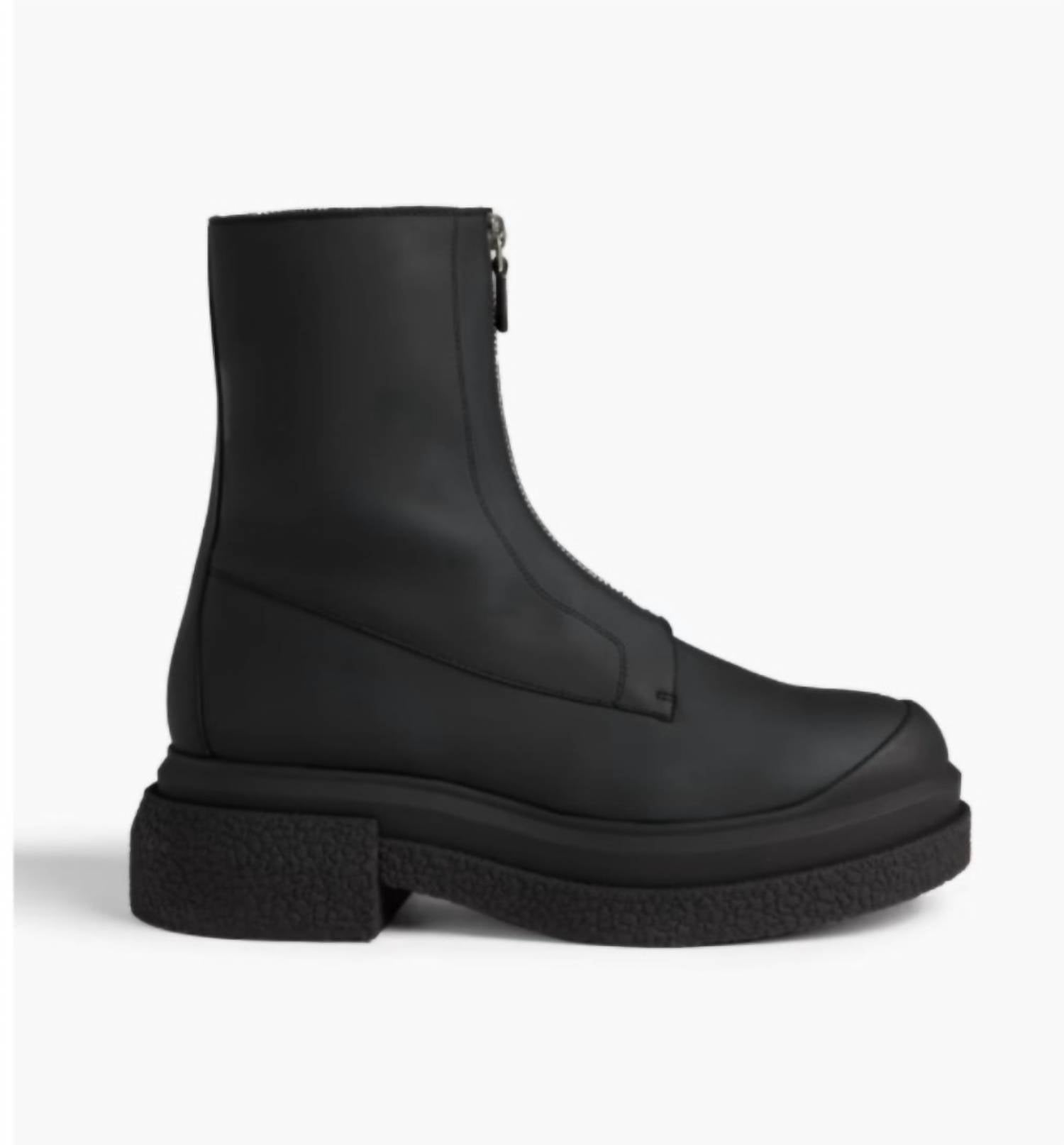 STUART WEITZMAN Women's Charli Zip Sport Leather Boots in black - women's shoe