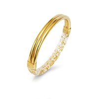 Gold & Honey - Women's Ridge Lucite Hinge Bangle