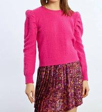 Molly Bracken - Structured Puff Sleeve Sweater
