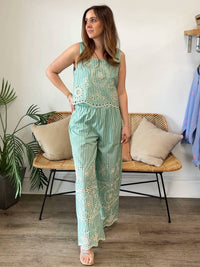 Entro - Olivia Wide Leg Striped Pants