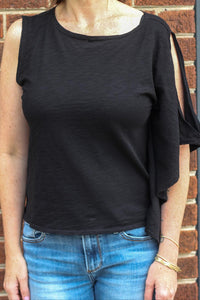 Dylan by True Grit Women's Hot Nights Top in black - women's t-shirt