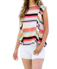 Thml - Ruffle Flutter Sleeve Fashion Top