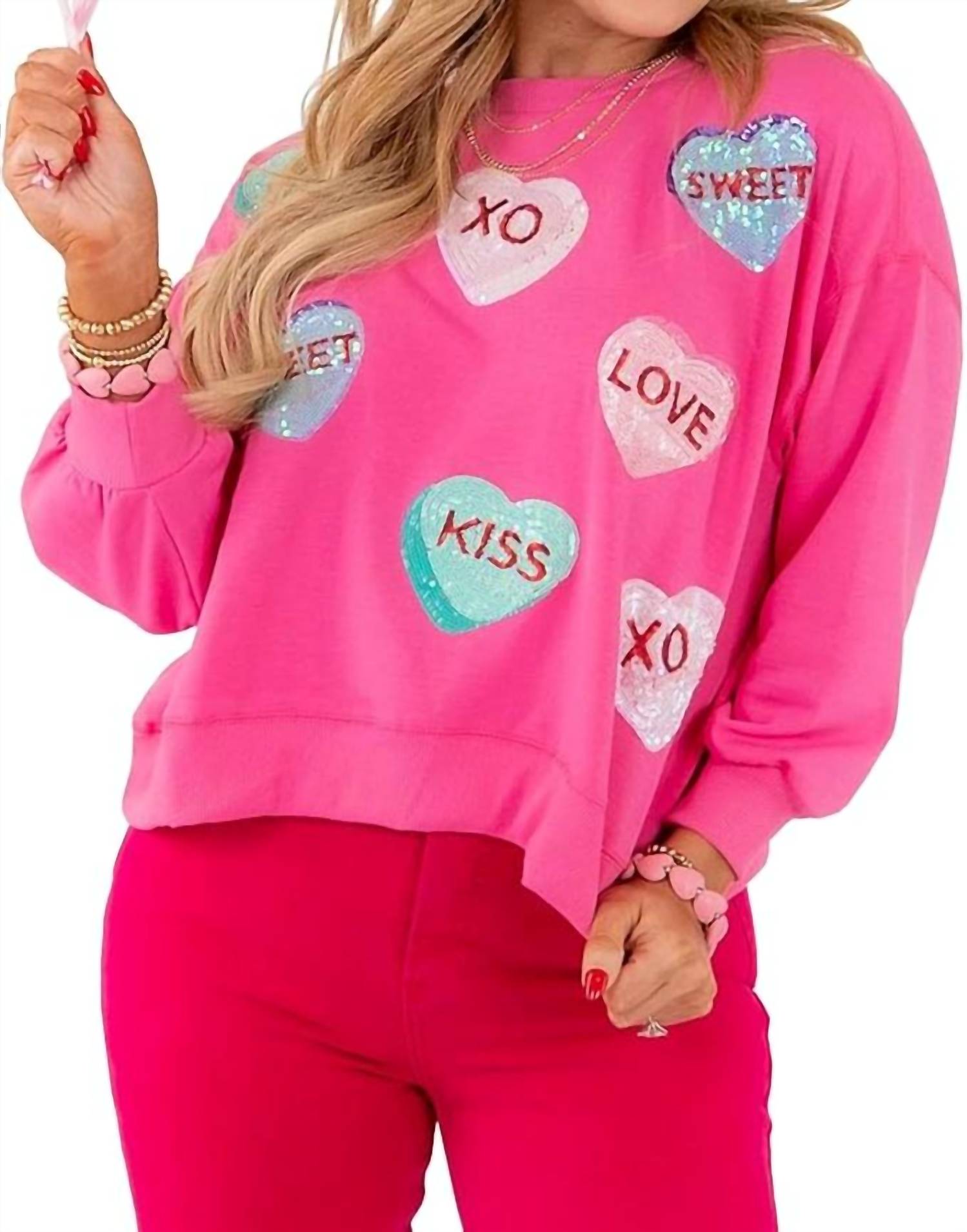 Mary Square - Millie Candy Heart Sweatshirt