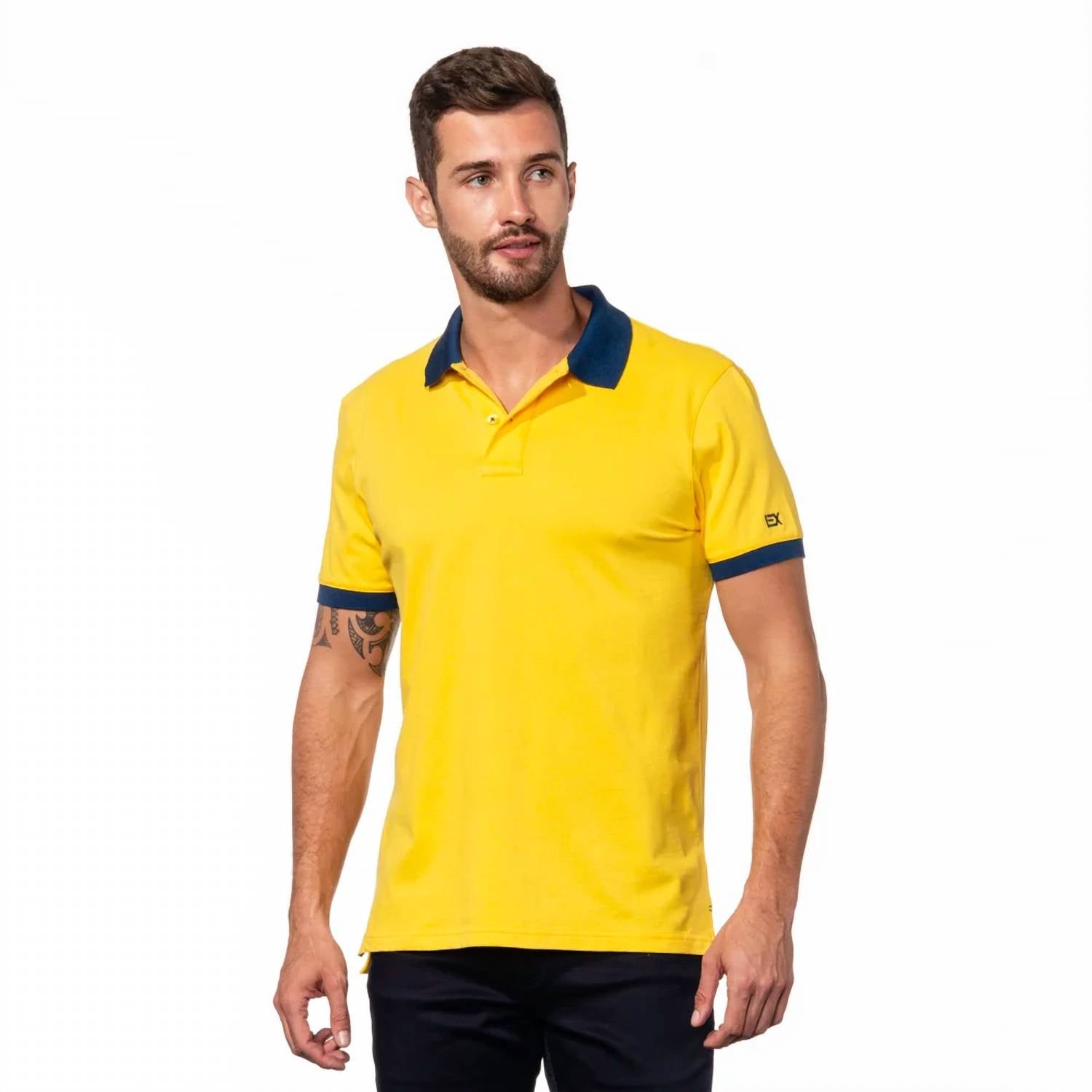 Eight X - Double Sided Grid Print Collar Polo