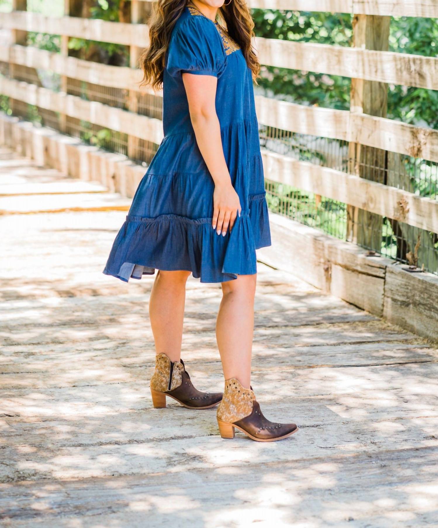 Layerz Clothing - Embroidered Tiered Dress
