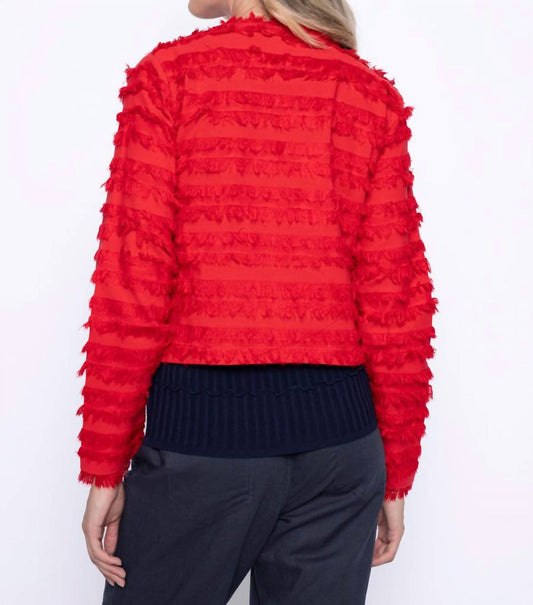 Picadilly - Collarless Fringed Jacket