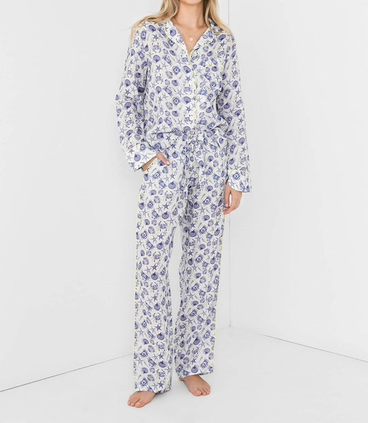 The Lazy Poet - Emma Seashells By The Shore Pajama Set