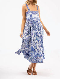 SMITH & QUINN Heather Midi Dress in port porcelain - women's dress - alternate view