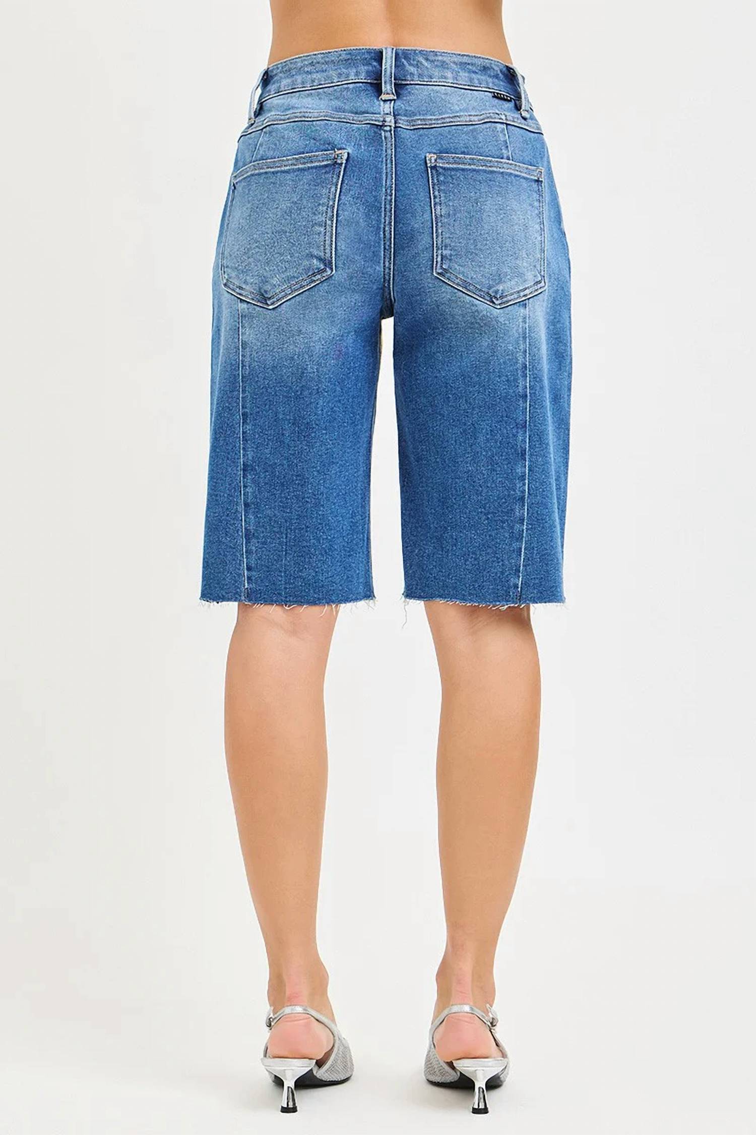 Risen - Slouchy Seamed Bermuda Shorts