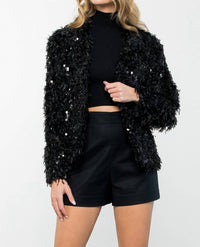 Mint Exclusives - Shiloh Sequin Detail Fringe Cardigan