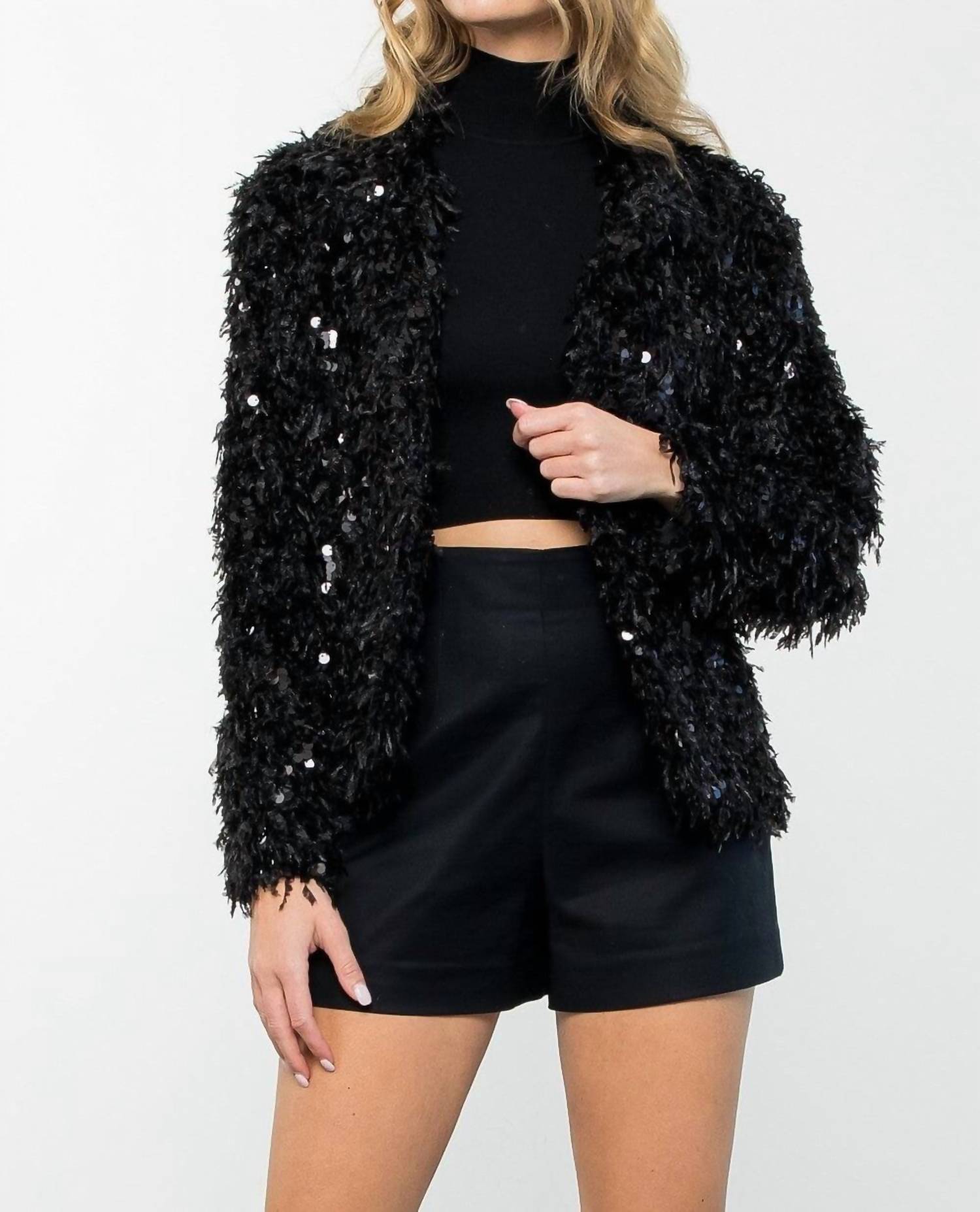 Mint Exclusives - Shiloh Sequin Detail Fringe Cardigan