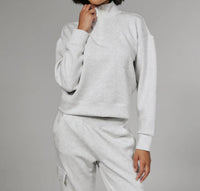 7Diamonds - Rev Crop Quarter-zip Sweatshirt