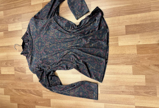 Tribal - WOMEN'S VELOUR PRINT MOCK NECK TOP