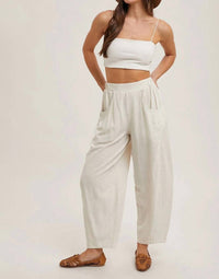 Bluivy - Relaxed Barrel Pants with Pockets