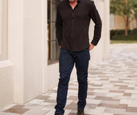 Stone Rose - Long Sleeve Dry Touch Pique Shirt