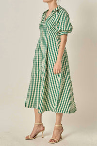 English Factory - Gingham Check Midi Dress