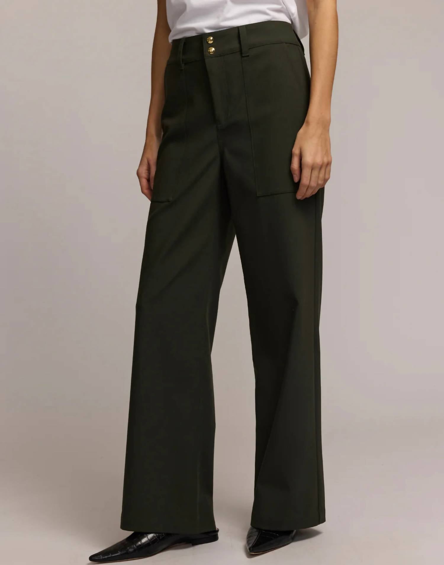 Hinson Wu Kelly Traveler's Twill Pants in oregano - women's pants