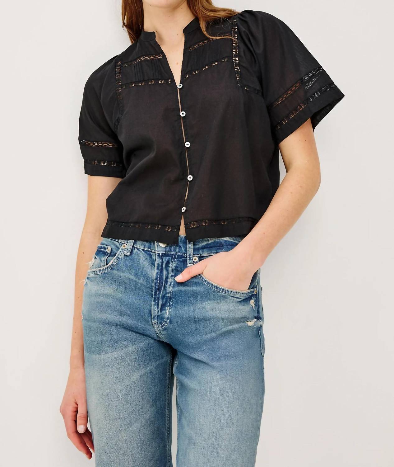 Rails - Alanis Button Front Short Sleeve Top