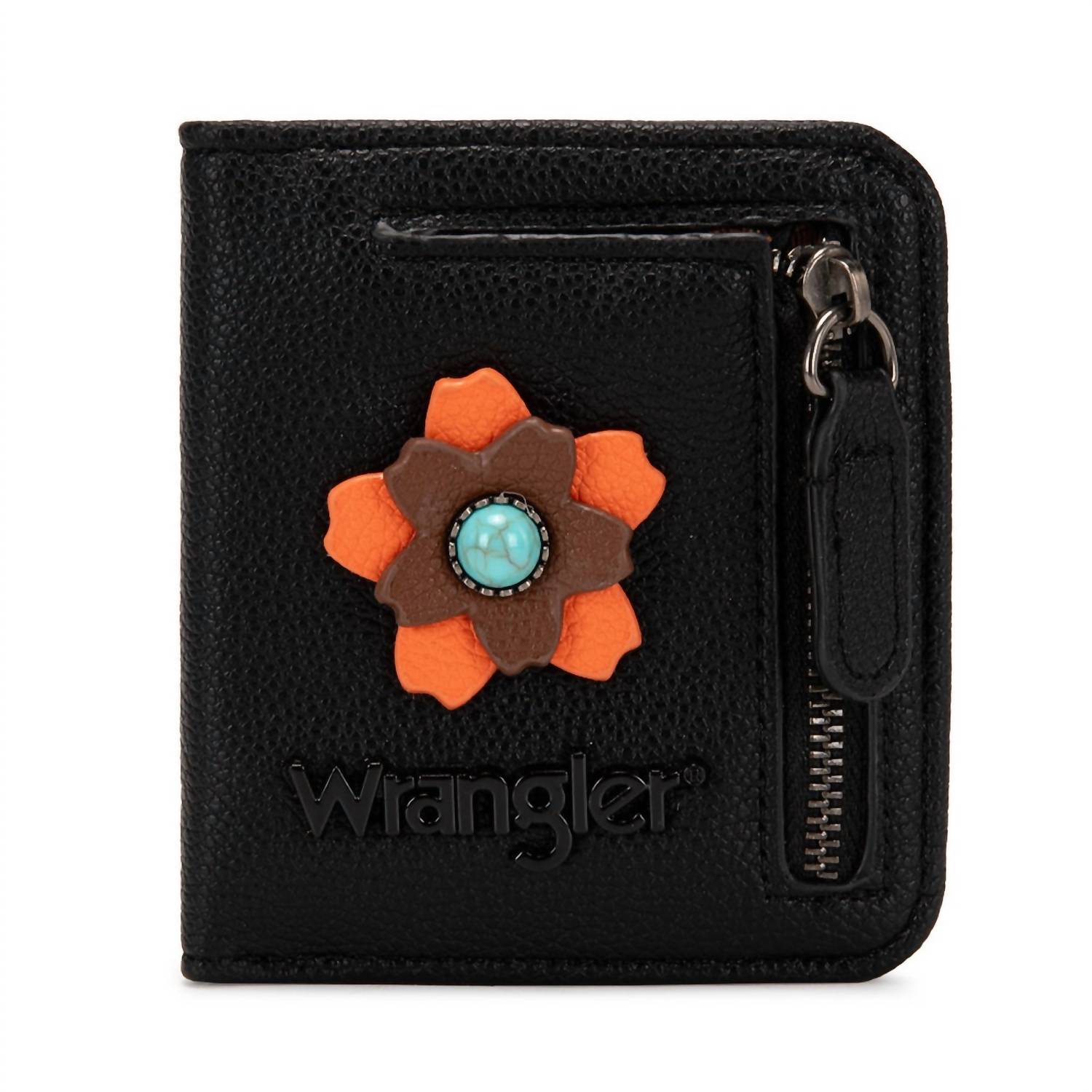Wrangler - 3D Floral Turquoise RFID Bifold Wallet