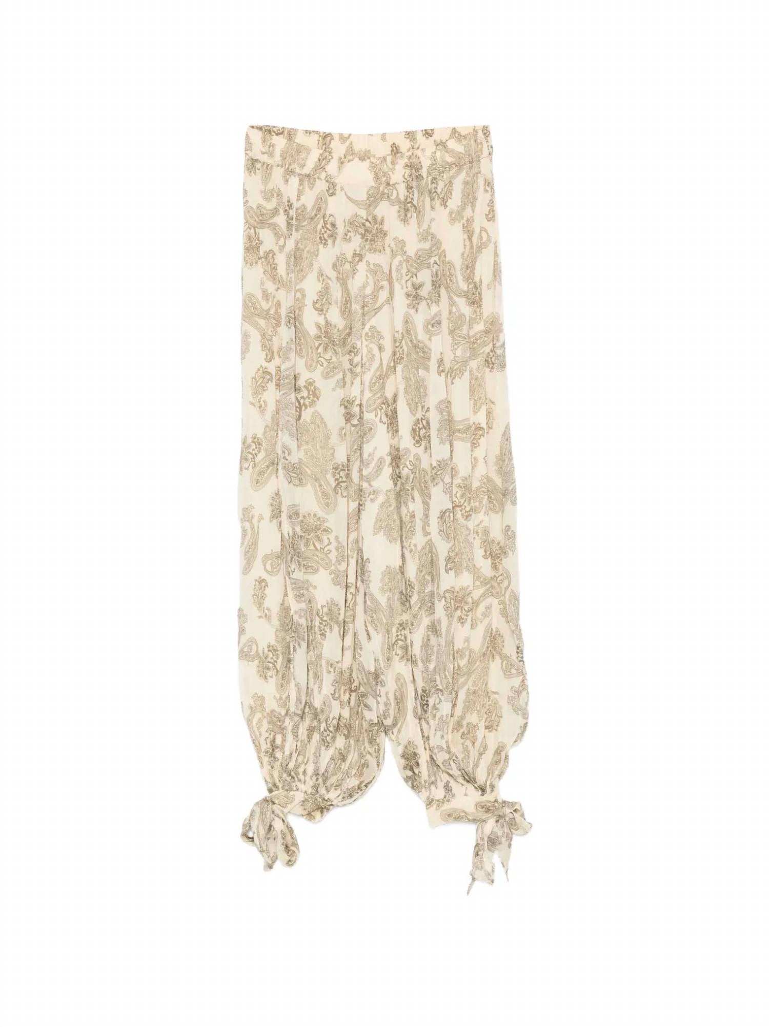 Hemant & Nandita - Ruffle Top And Harem Pant Set