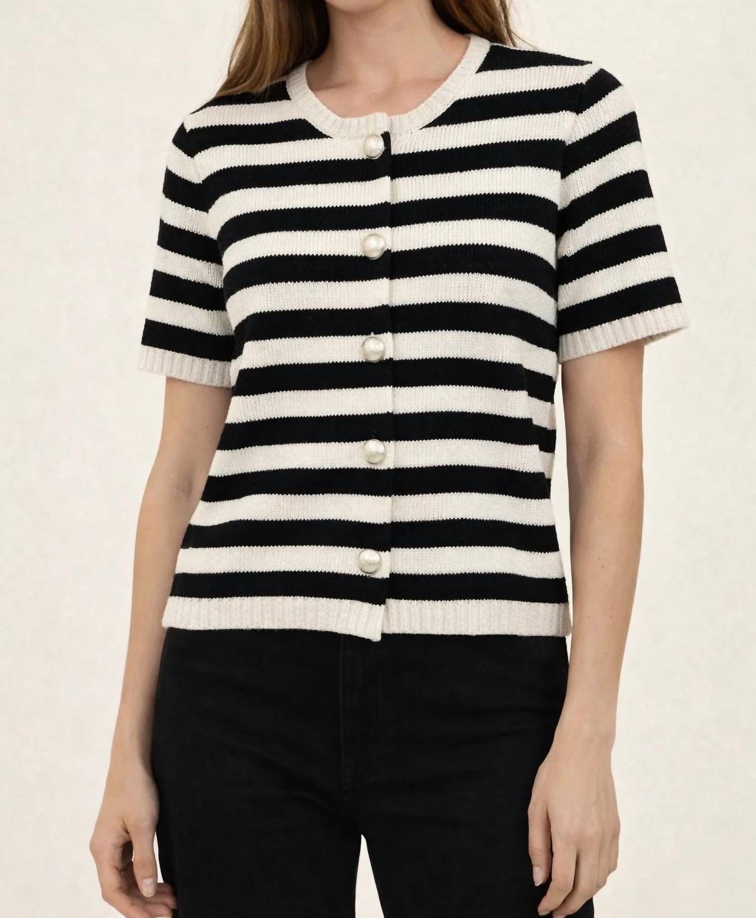 Sage The Label - Daphne Striped Cardigan