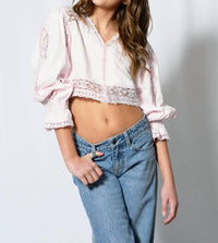 Katie J Nyc - Addie Lace Trim Top