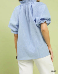 Umgee - Textured Puff Sleeve Top