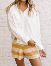 Sadie & Sage - Serena Striped Sweater Shorts