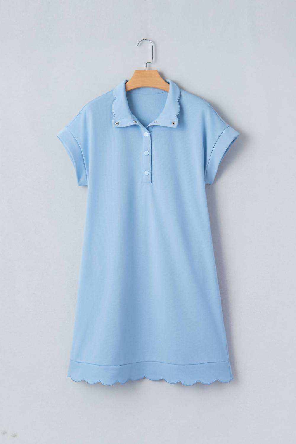66Disco - Snap Button Polo Collar Mini Dress