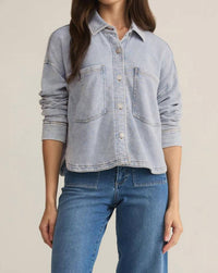 Z Supply - ALL DAY CROPPED KNIT DENIM JACKET